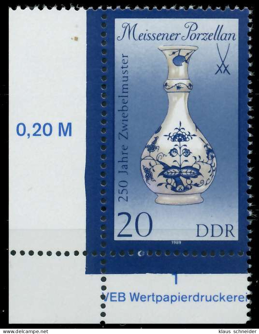 DDR 1989 Nr 3242I Postfrisch ECKE-ULI X0E3CCA - Ungebraucht