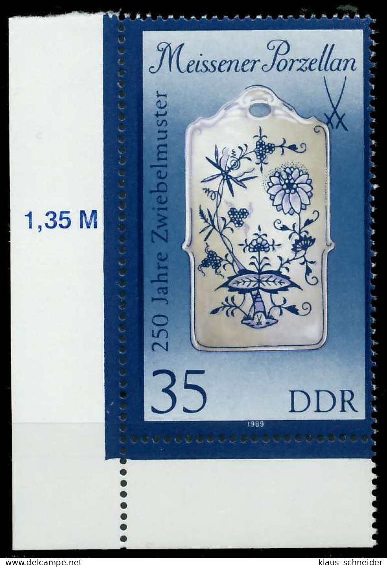 DDR 1989 Nr 3243II Postfrisch ECKE-ULI X0E3CFA - Neufs