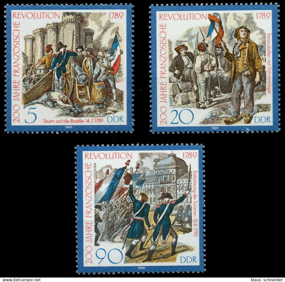 DDR 1989 Nr 3258-3260 Postfrisch SB7B3BE - Unused Stamps