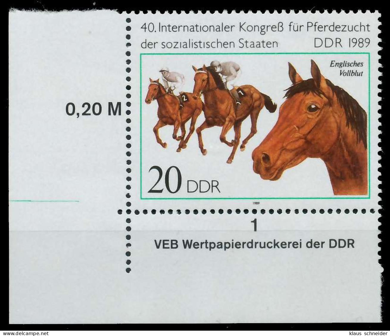 DDR 1989 Nr 3262 Postfrisch ECKE-ULI X0E3F22 - Neufs