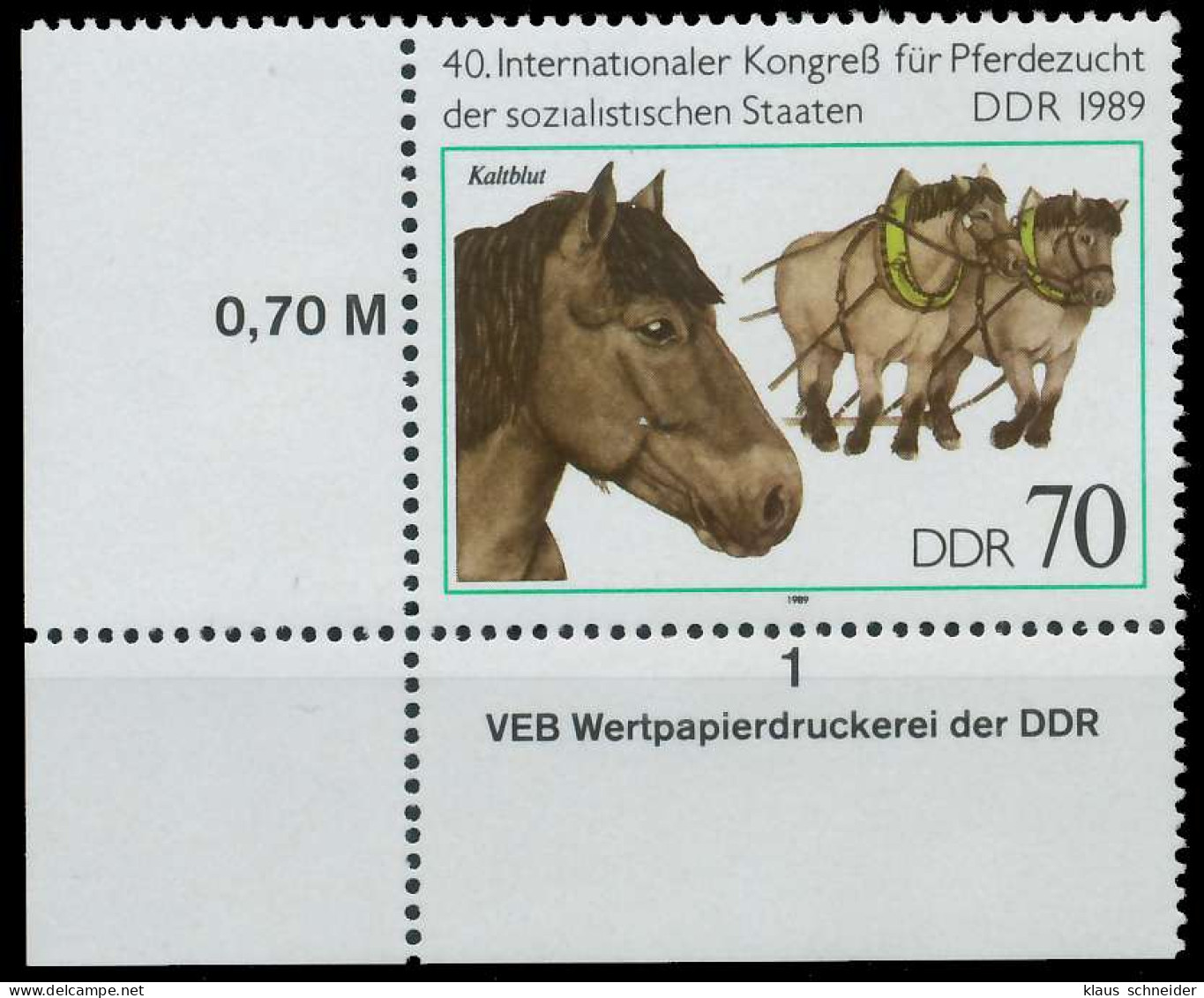 DDR 1989 Nr 3263 Postfrisch ECKE-ULI X0E3F4A - Nuovi