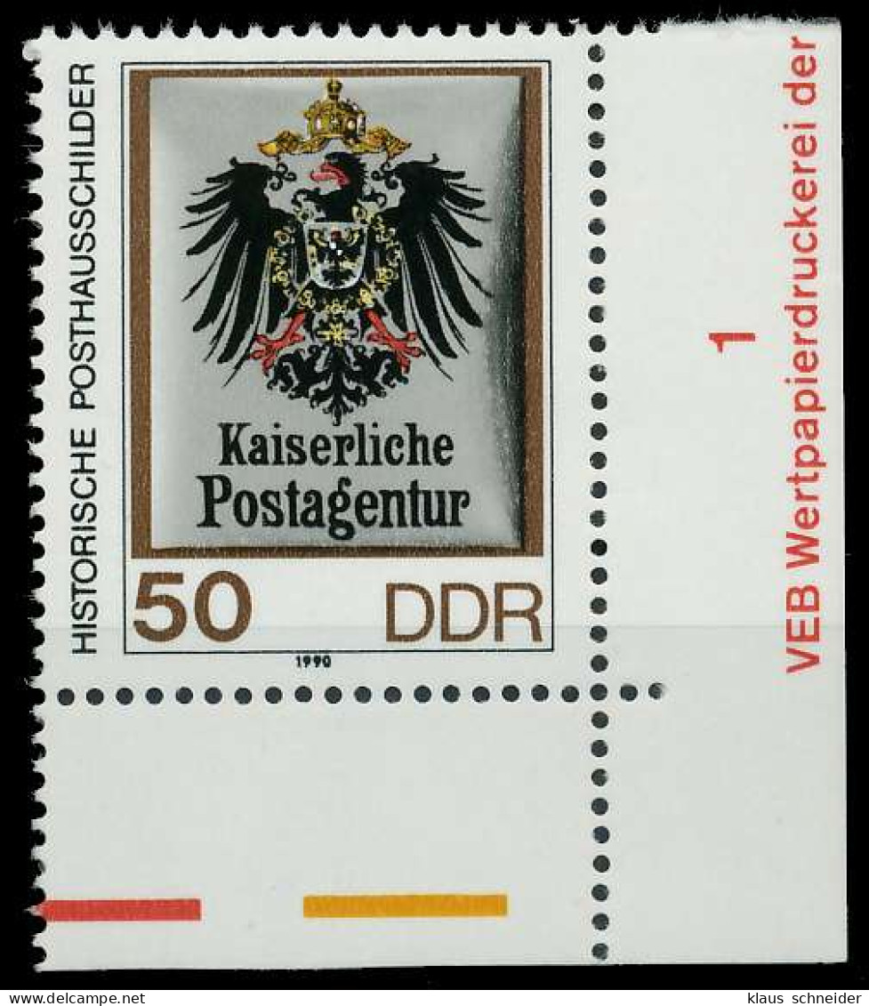 DDR 1990 Nr 3304 Postfrisch ECKE-URE X0E4322 - Ungebraucht