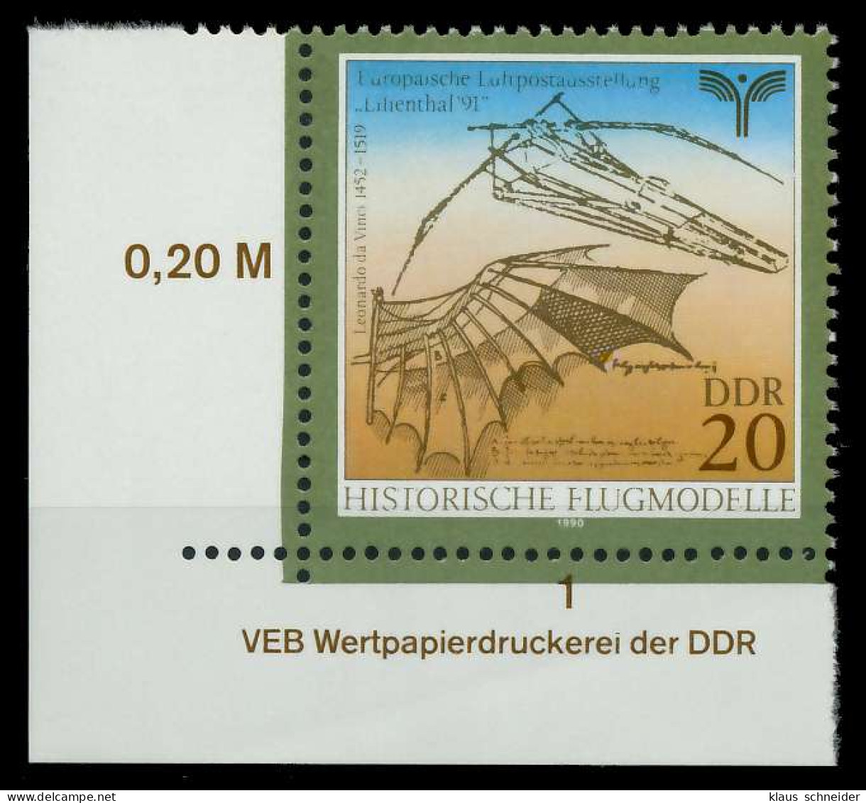 DDR 1990 Nr 3311 Postfrisch ECKE-ULI SB7B916 - Unused Stamps