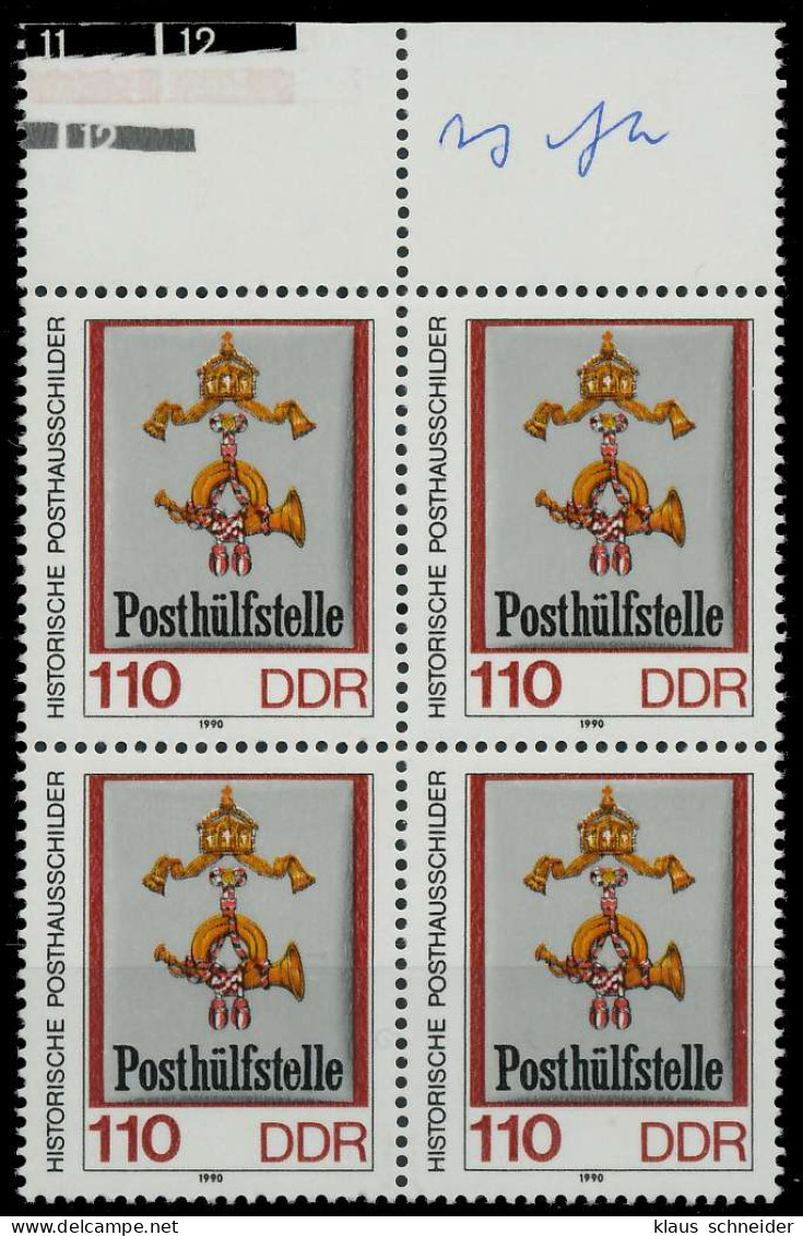 DDR 1990 Nr 3305 Postfrisch VIERERBLOCK ORA X0E8C26 - Unused Stamps