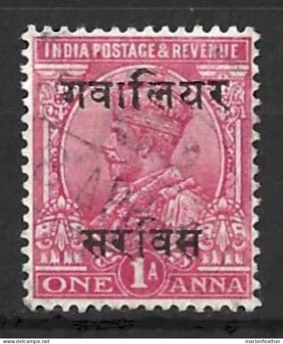 INDIA..." GWALIOR.."....KING GEORGE V..(1910-36..)....OFFICAL.....8As......SG053a.......VFU... - Gwalior