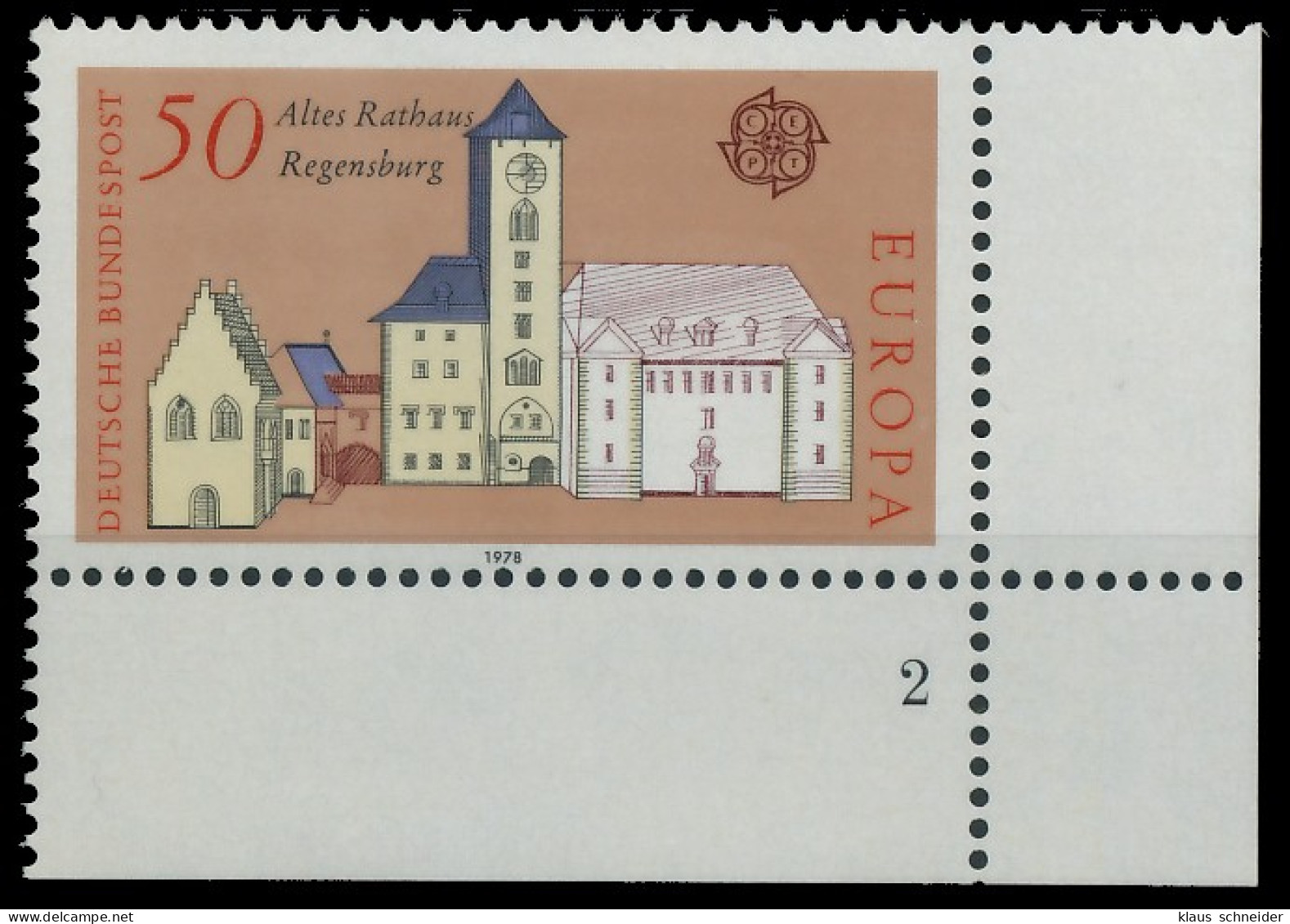 BRD BUND 1978 Nr 970 Postfrisch FORMNUMMER 2 X3D6502 - Unused Stamps