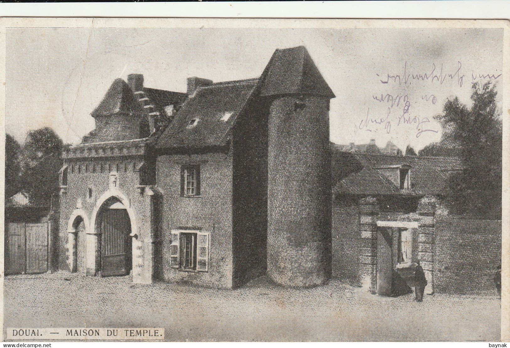 FR3189  --   DOUAI  --  MAISON DU TEMPLE  --  1915  --  DEUTSCHE  FELDPOST  DER 6. ARMEE - Douai