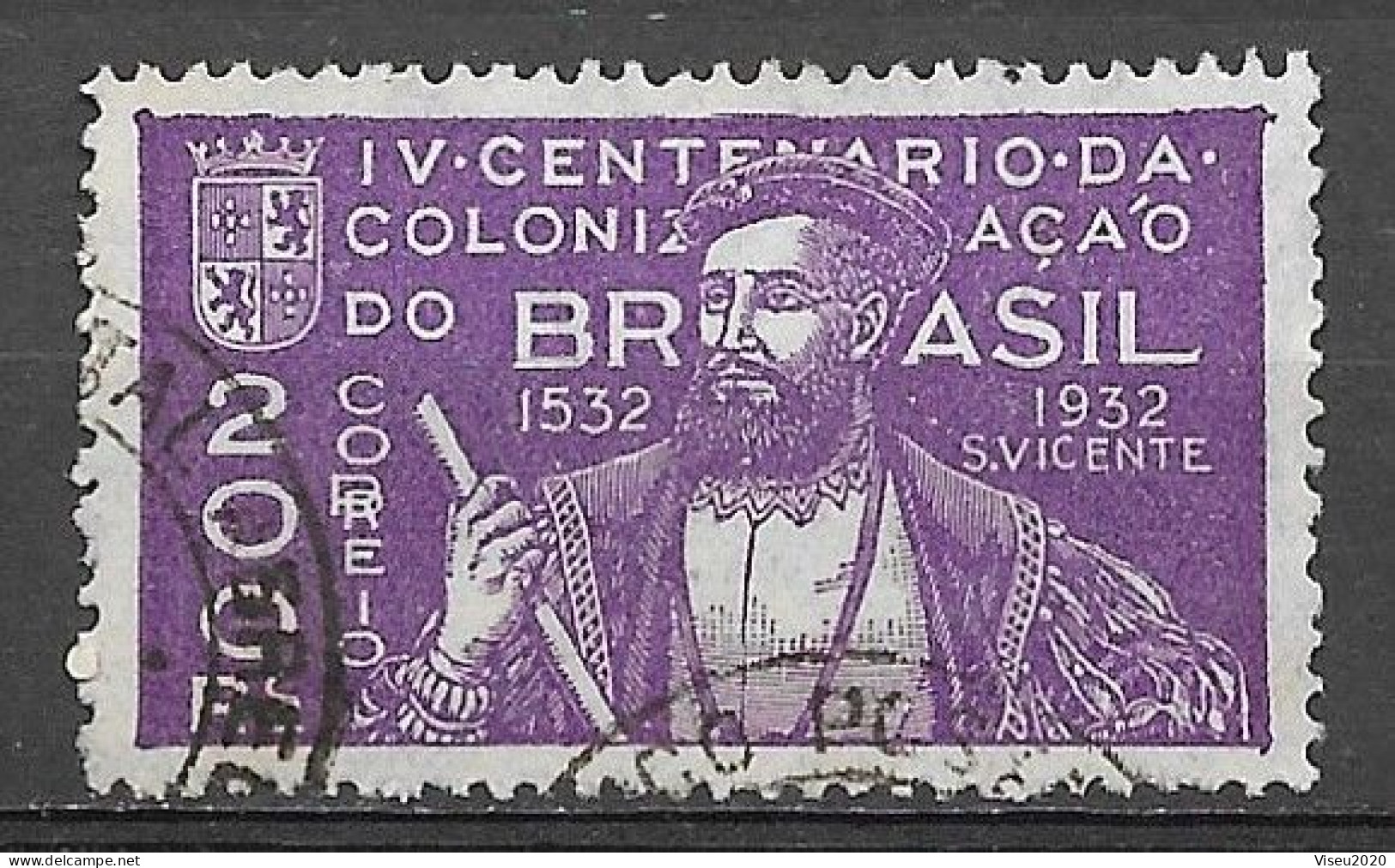 Brasil Brazil 1932 - 4º Centenário Da Fundação De S. Vicente - RHM C43 - Oblitérés