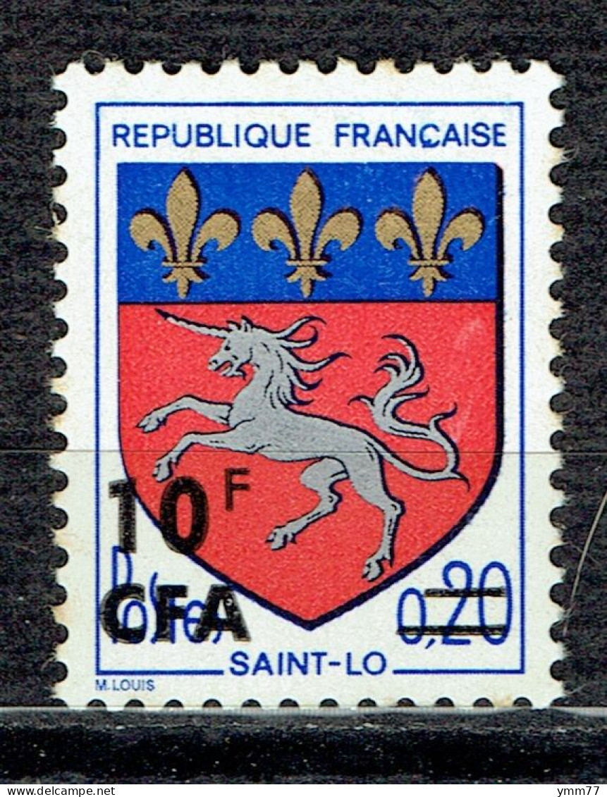 Blason De Saint-Lô Surchargé En F CFA - Neufs