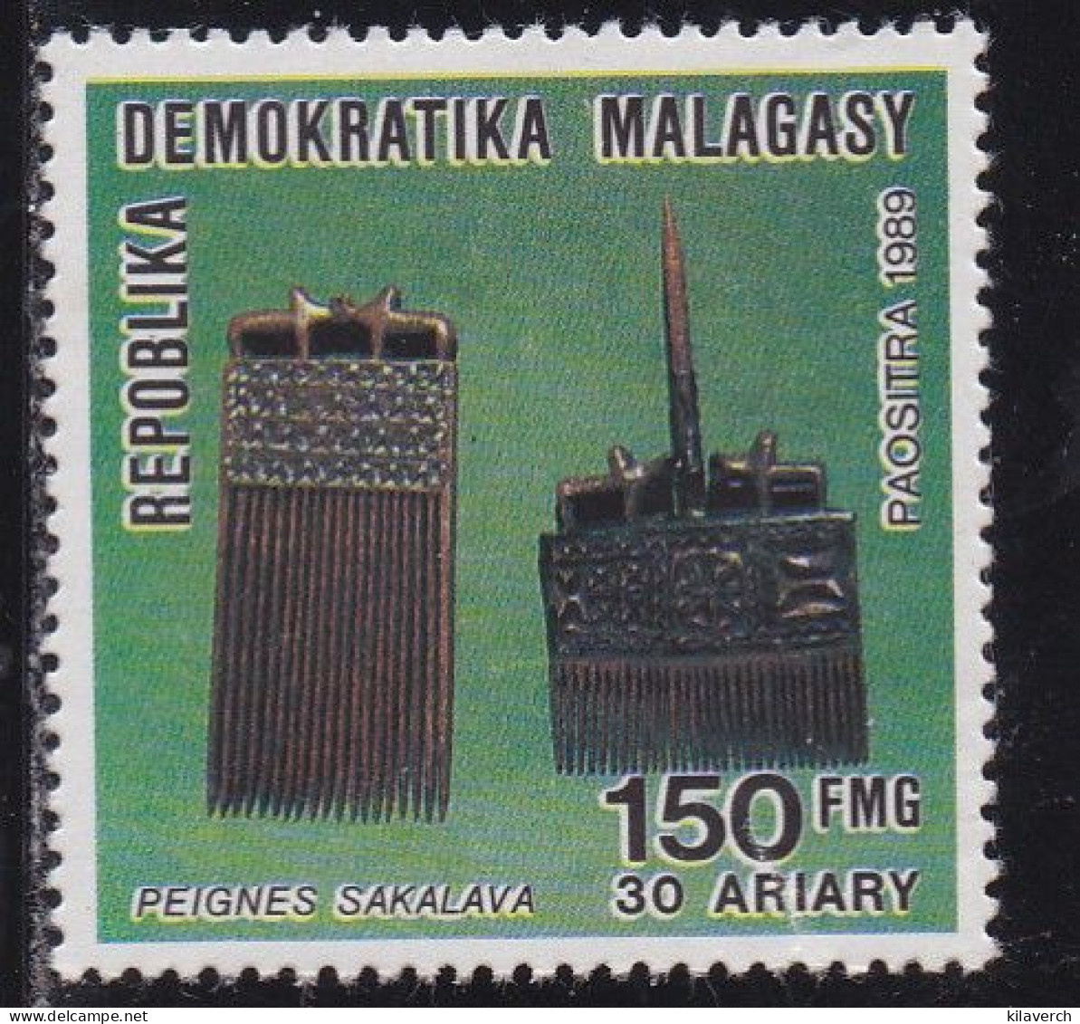 Madagascar 1989 - Artisanat Malgache : Peigne Sakalava - Mali (1959-...)