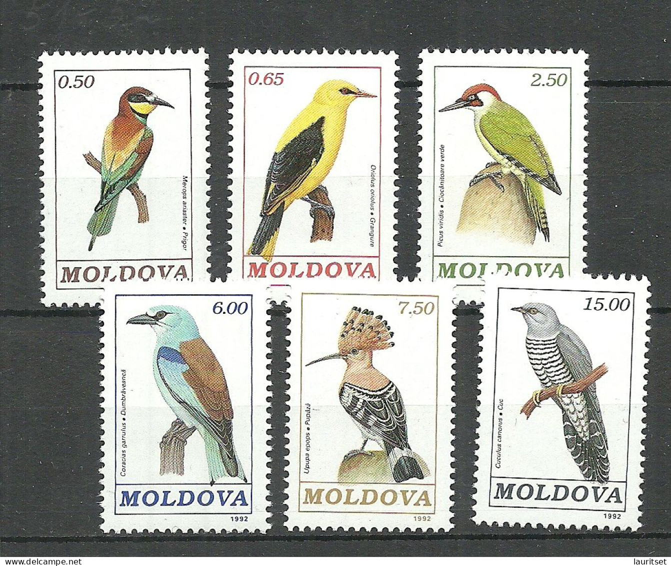 MOLDOVA Moldau 1992 Michel 14 - 19 Birds Vögel - Sonstige & Ohne Zuordnung