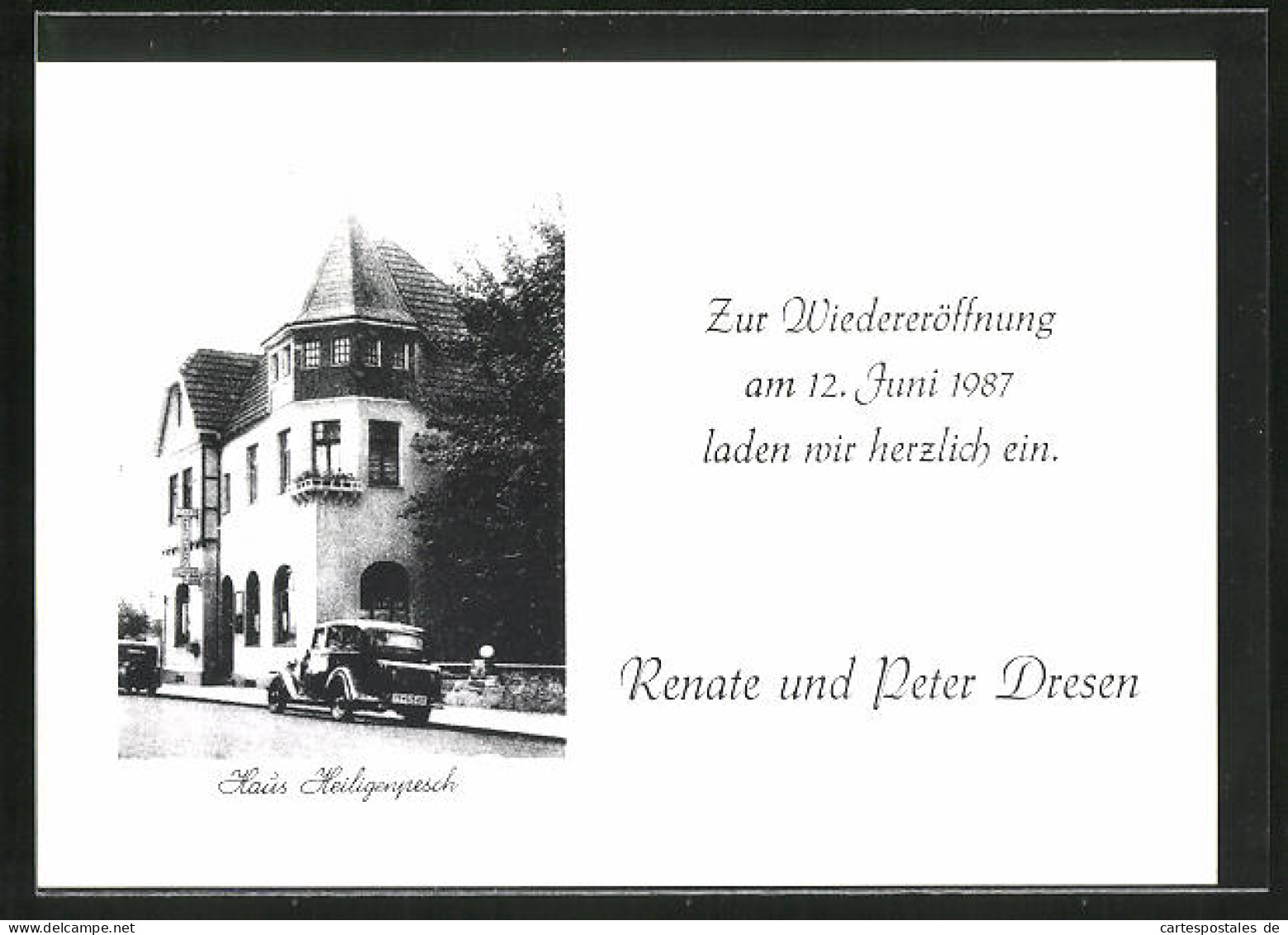 AK Mönchengladbach, Haus Heiligenpesch Zur Wiedereröffnung Am 12. Juni 1987  - Moenchengladbach