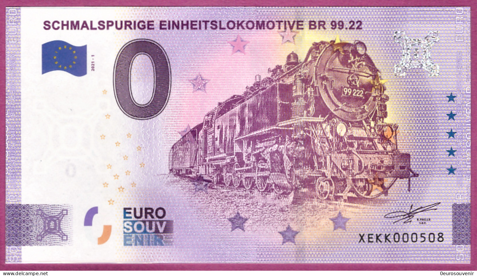 0-Euro XEKK 2021-1 SCHMALSPURIGE EINHEITSLOKOMOTIVE BR 99.22 Set - Pruebas Privadas