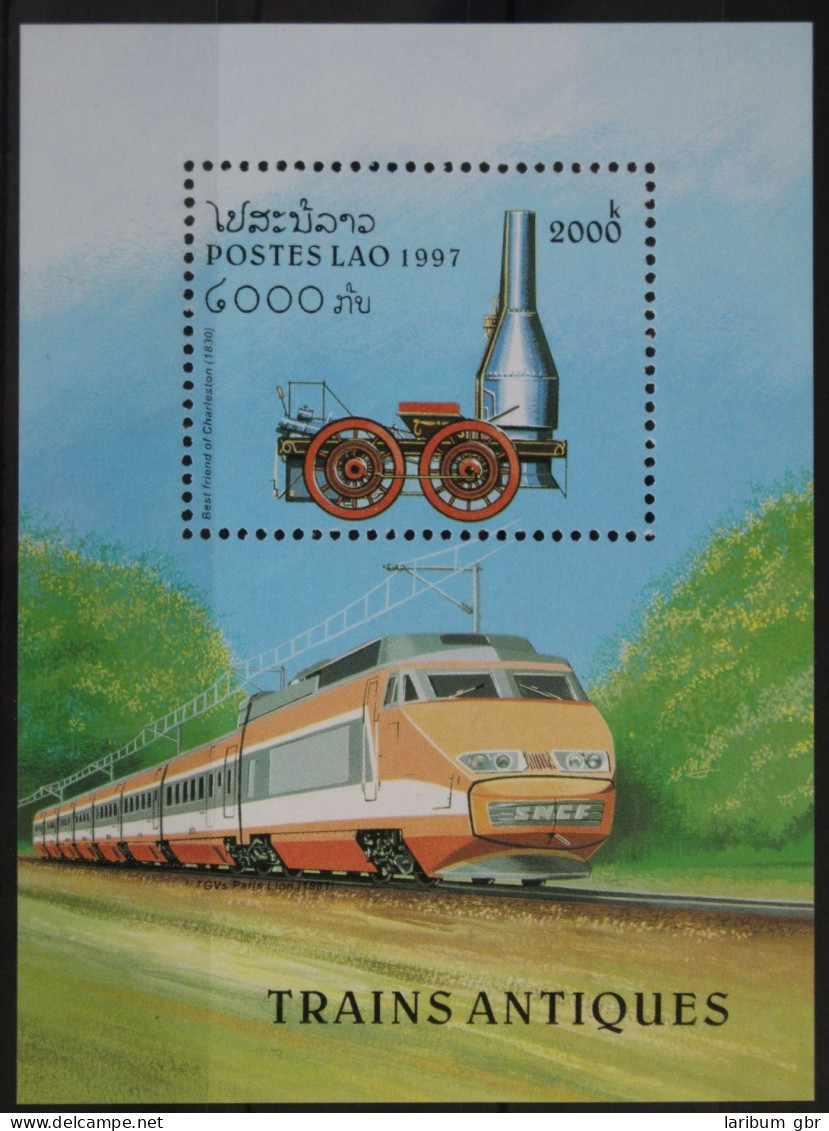 Laos Block 159 Mit 1560 Postfrisch Lokomotiven Eisenbahn #WF231 - Laos
