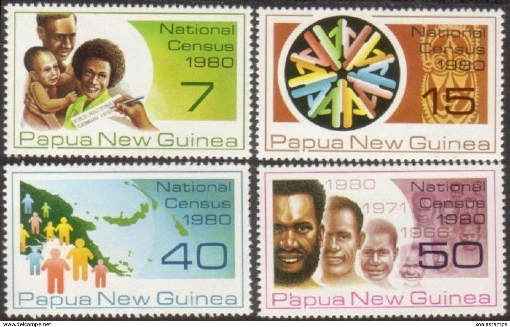 Papua New Guinea 1980 SG389-392 National Census Set MLH - Papua New Guinea