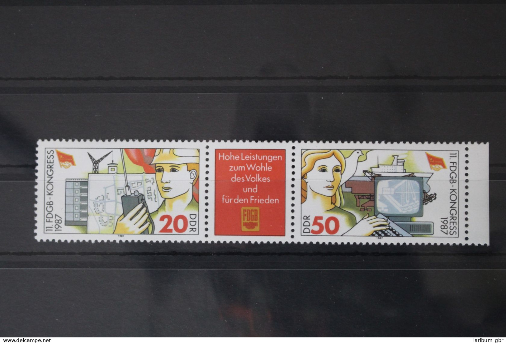 DDR 3086-3087 Postfrisch Dreierstreifen #WF474 - Autres & Non Classés