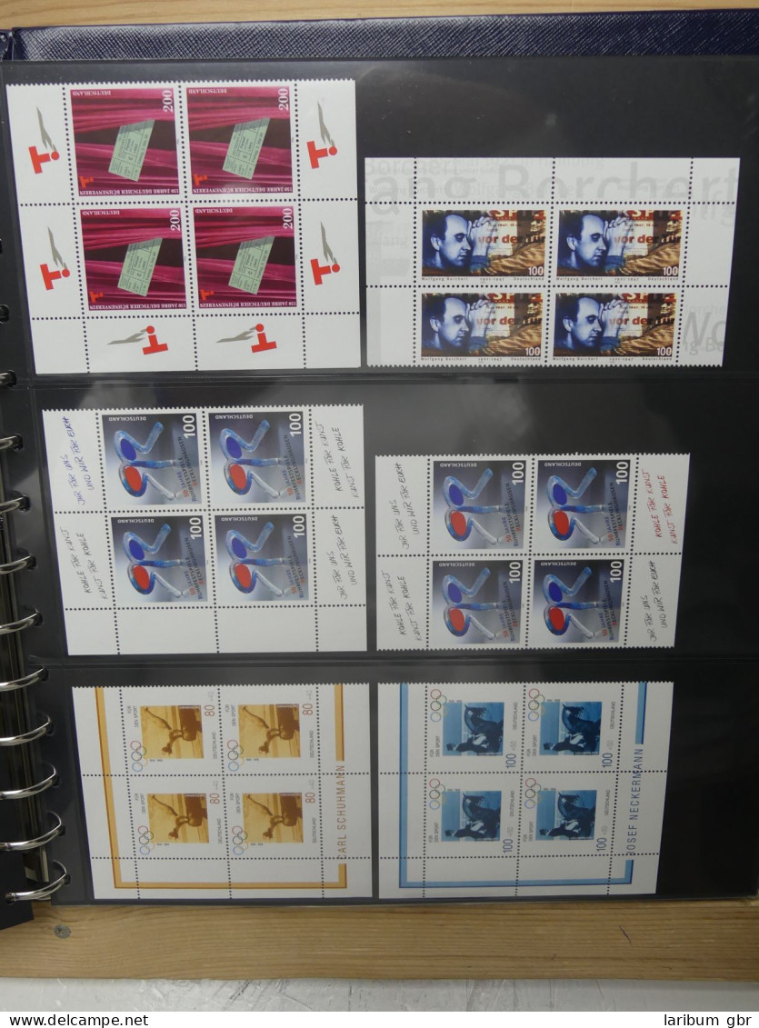 BRD Bund postfrische Sammlung 4er Blocks im Safe Binder #LY746