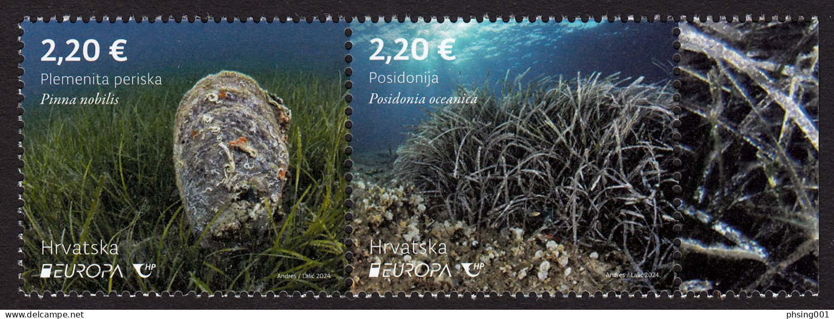 Croatia 2024 Europa CEPT Underwater Fauna & Flora, Set In Pair MNH - 2023