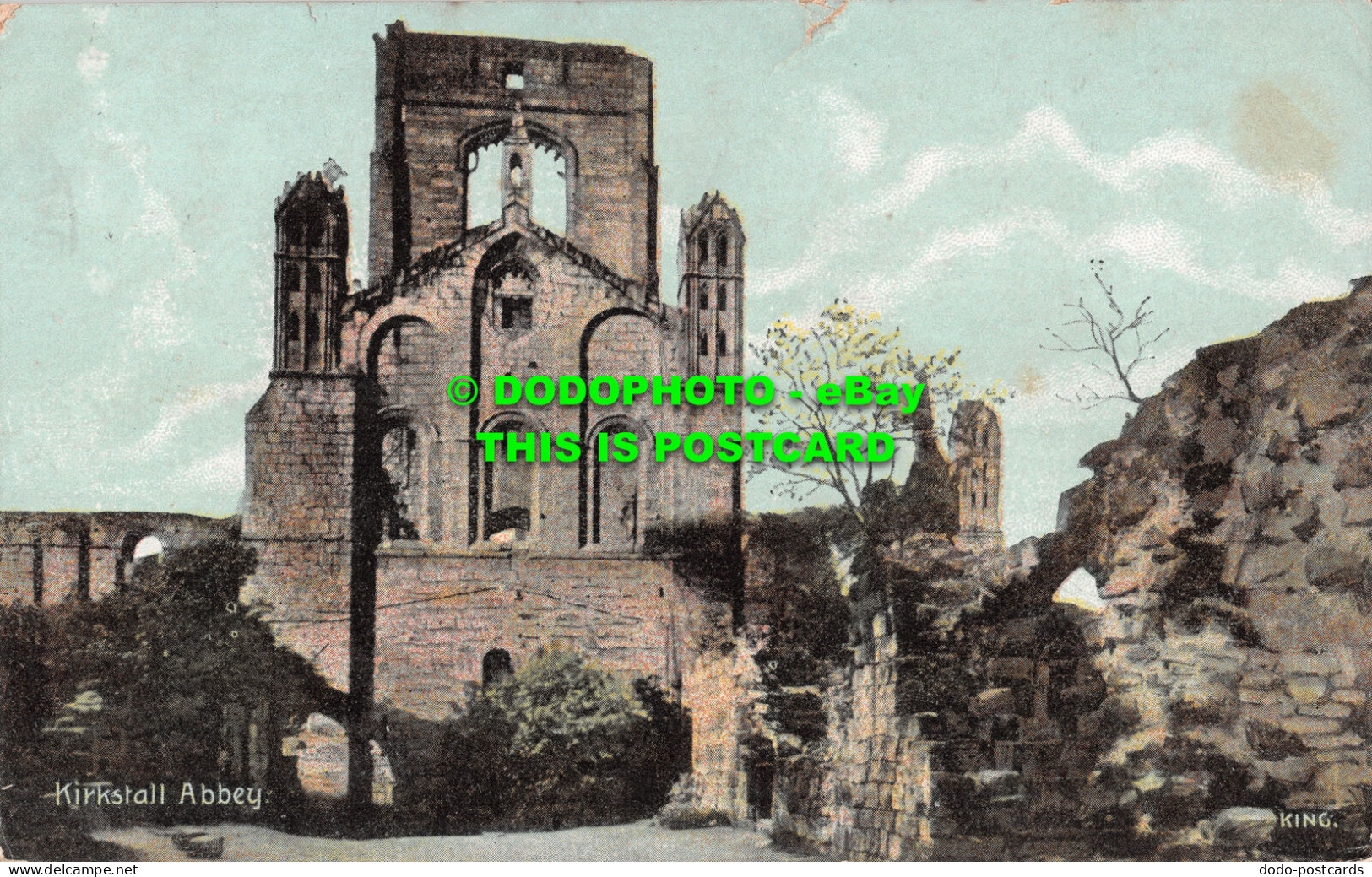 R499712 Kirkstall Abbey. King. Fine Art Post Cards. Christian Novels Publishing. - Monde