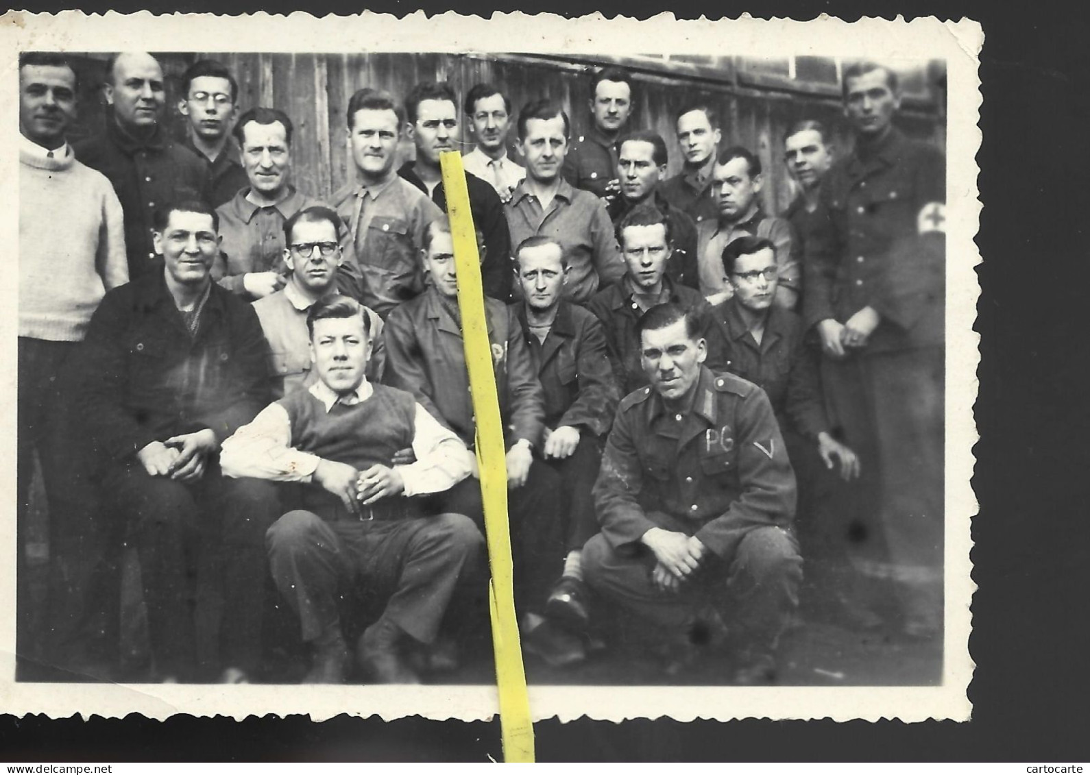 52 126 0524 WW2 WK2 HAUTE MARNE ST DIZIER MARNAVAL CAMP DE SOLDATS ALLEMANDS PRISONNIERS 1947 - Krieg, Militär