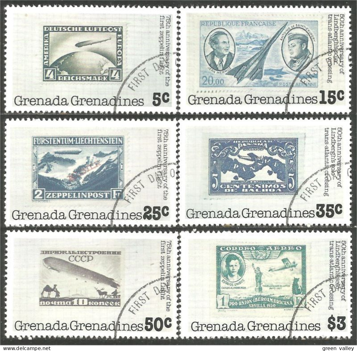 TT-25 Grenada Timbres Sur Timbres Stamps On Stamps - Stamps On Stamps