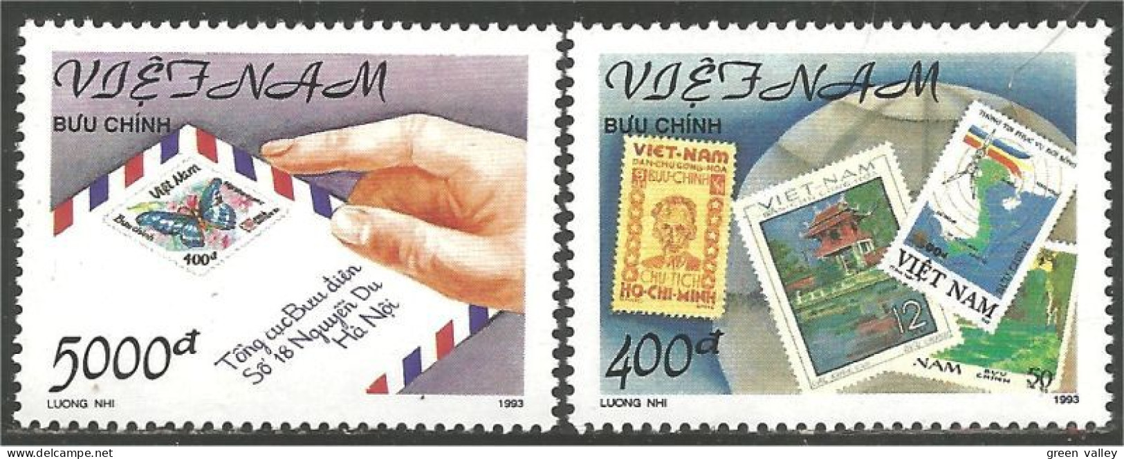 TT-24 Vietnam 1983 Timbre Papillon Farfala Butterfly Schmetterling Mariposa MNH ** Neuf SC - Stamps On Stamps