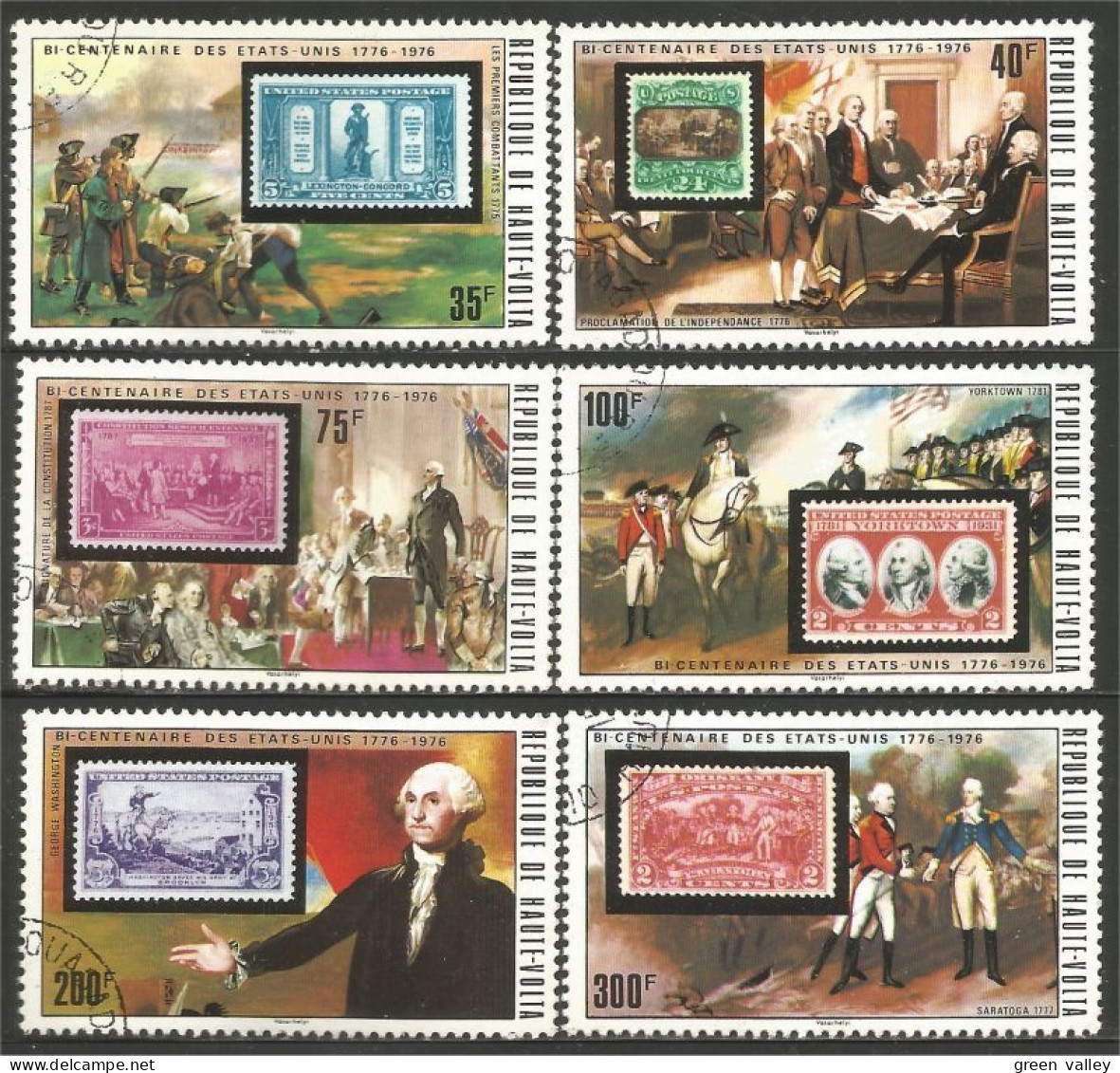 TT-33 Haute Volta Bicentennaire Américain - Stamps On Stamps