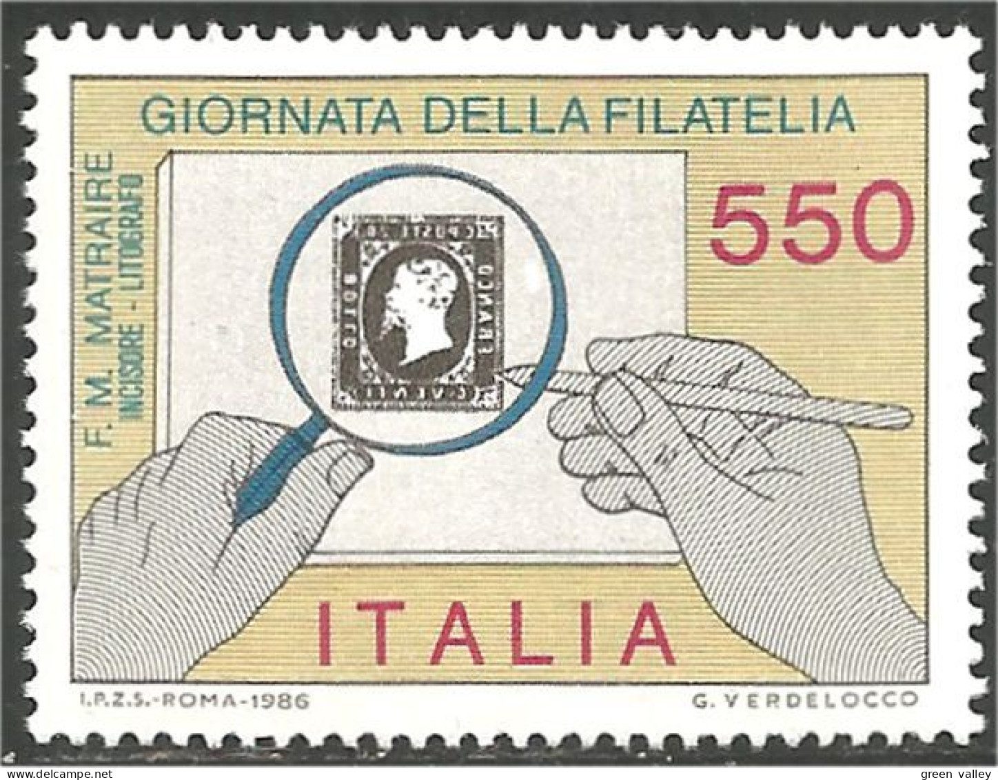 TT-14 Italie Journée Timbre Stamp Day 1986 MNH ** Neuf SC - Briefmarken Auf Briefmarken
