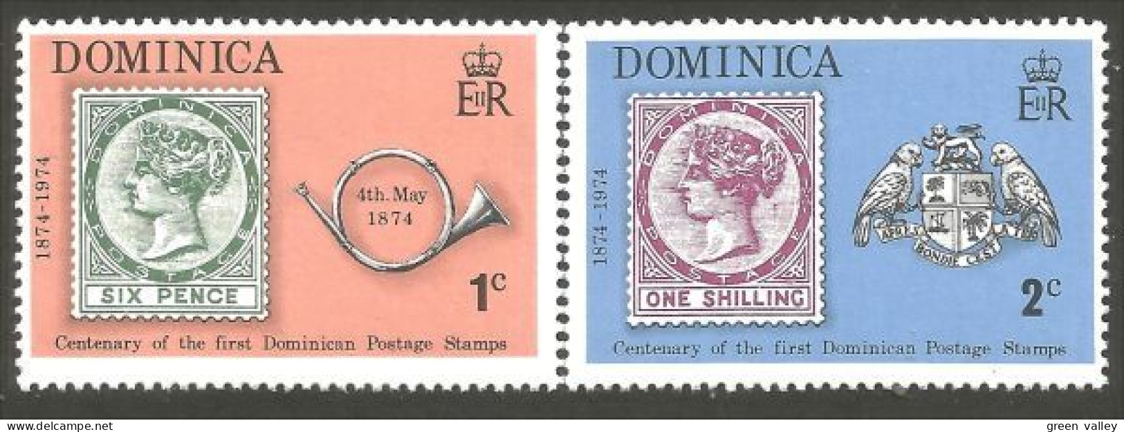 TT-6 Dominica Cor Posthorn Blason Armoiries Arms MNH ** Neuf SC - Timbres Sur Timbres