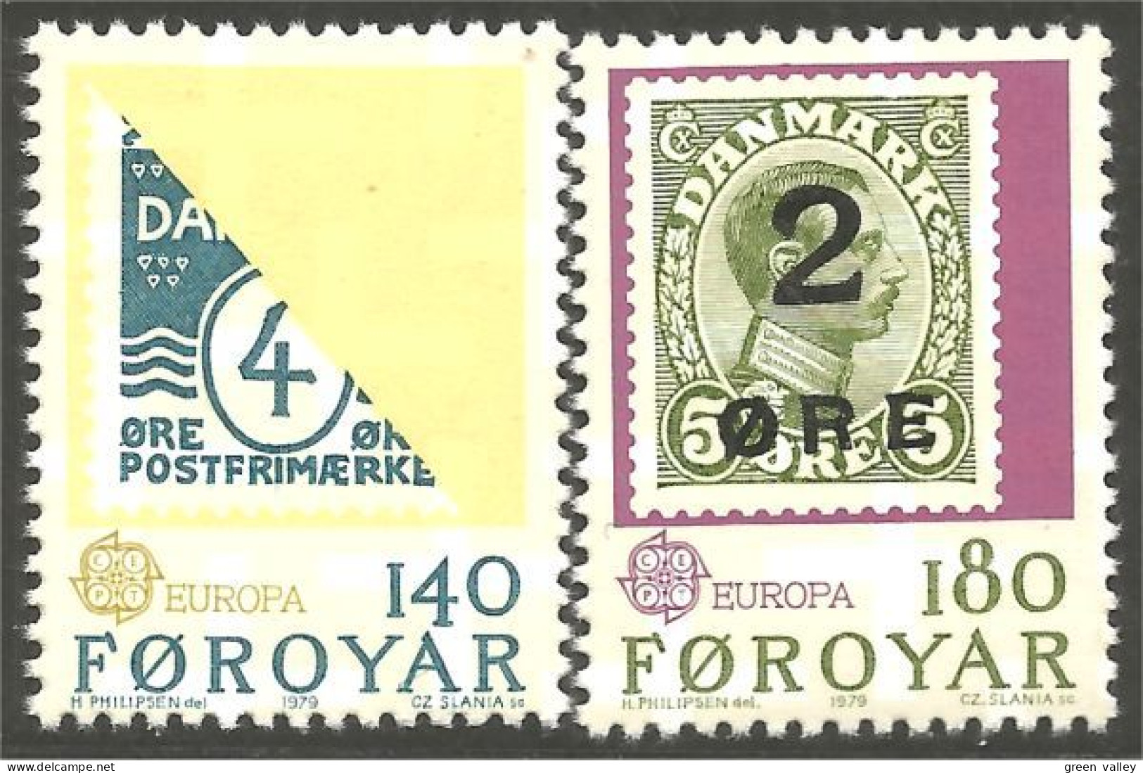 TT-1a Foroyar Féroé Europa Danmark Stamps Timbres Briefmarken Francobollo Sellos MNH ** Neuf SC - Féroé (Iles)