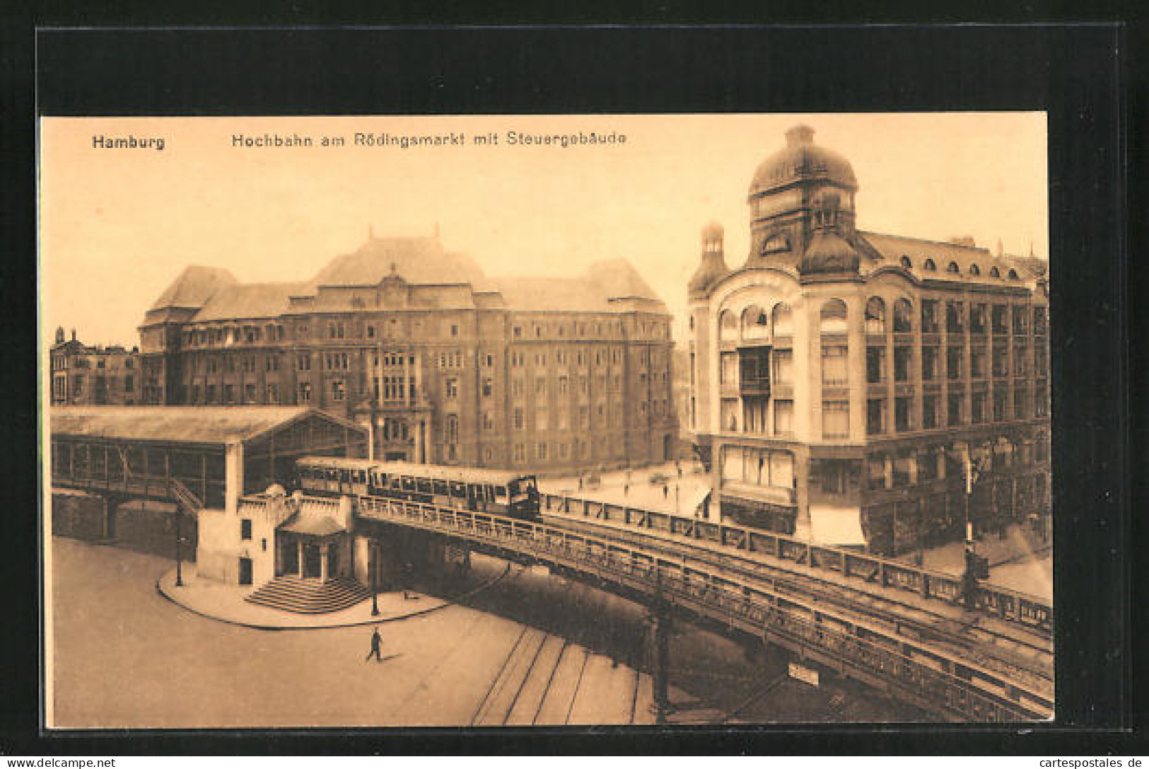 AK Hamburg, U-Bahn Am Rödingsmarkt Mit Steuergebäude  - Métro