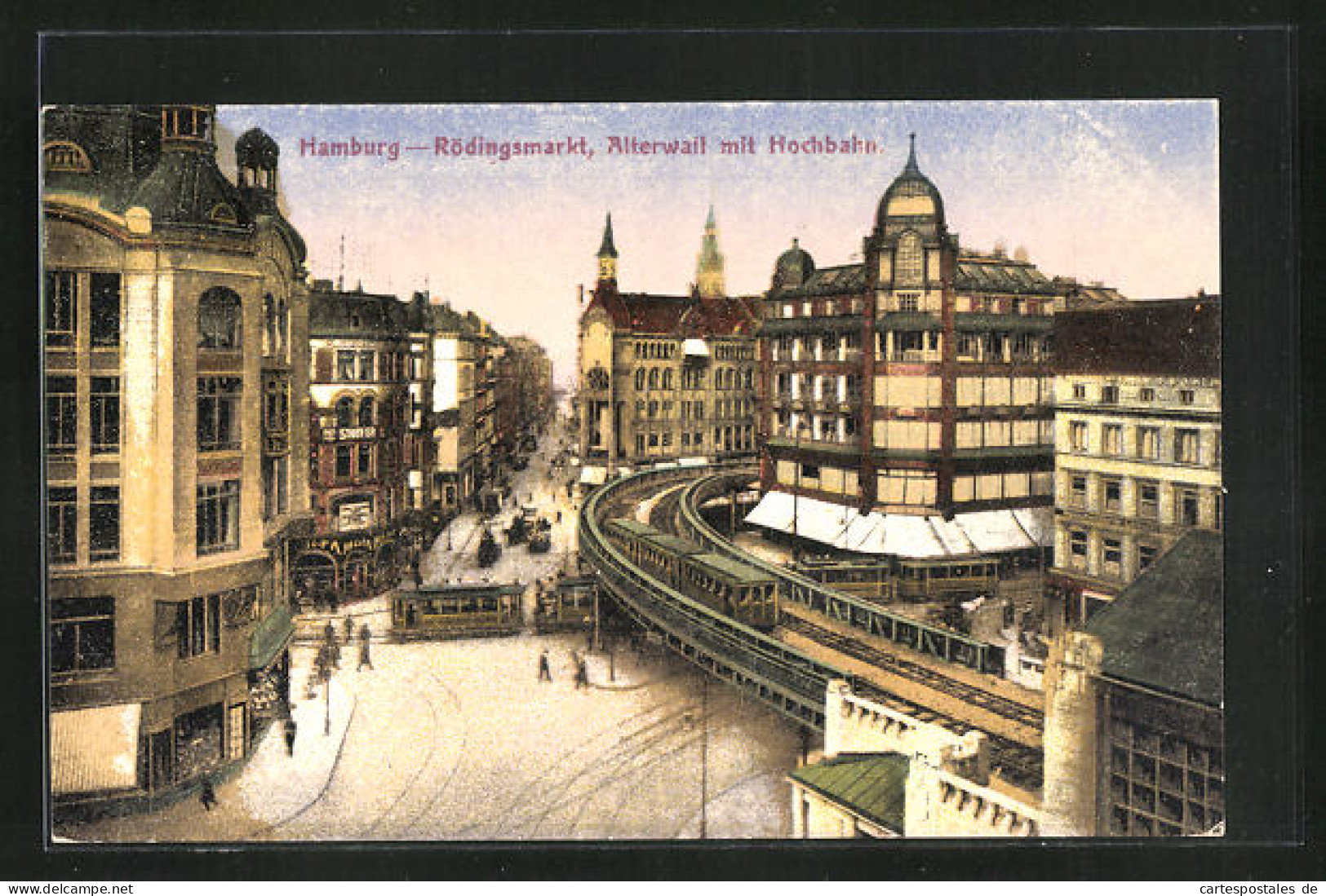 AK Hamburg, Rödingsmarkt, Alterwall Mit U-Bahn  - Metro