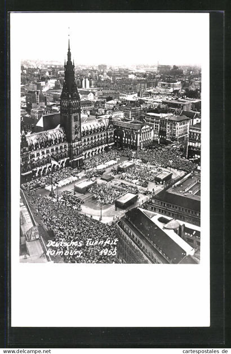 AK Hamburg, Deutsches Turnfest 1953, Rathausmarkt  - Autres & Non Classés
