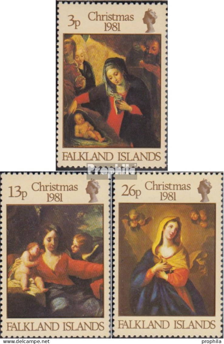 Falklandinseln 333-335 (kompl.Ausg.) Postfrisch 1981 Weihnachten - Falkland Islands