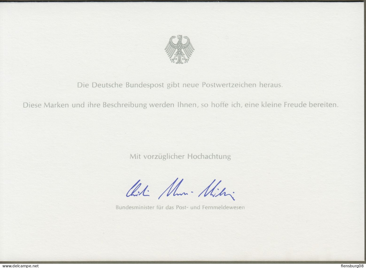 Bund: Minister Card - Ministerkarte Typ IV, Mi-Nr. 1163: " Verfolgung Und Widerstand - Die Weiße Rose - "  X - Lettres & Documents