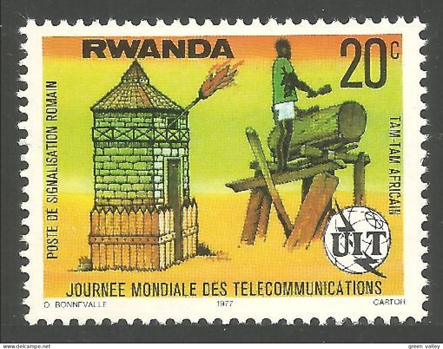 TL-18 Rwanda UIT ITU Telecommunications Tambour Drum Tam-Tam MH * Neuf CH - Telecom