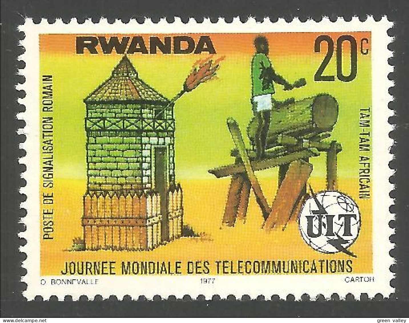 TL-18 Rwanda UIT ITU Telecommunications Tambour Drum Tam-Tam MH * Neuf CH - Telekom