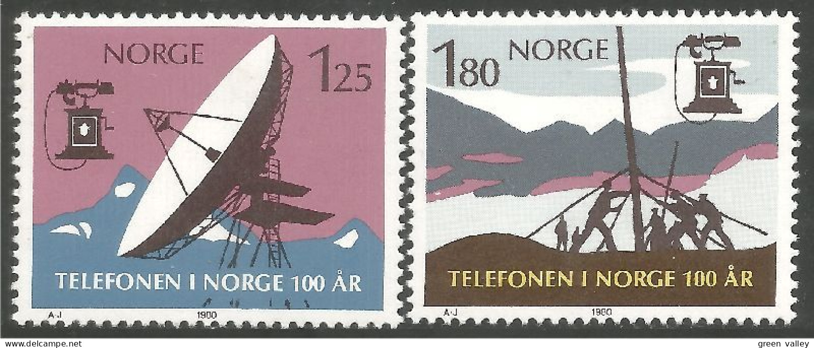 TL-15 Norway 100th Graham Bell Telephone Telefono Telecommunications MNH ** Neuf SC - Télécom