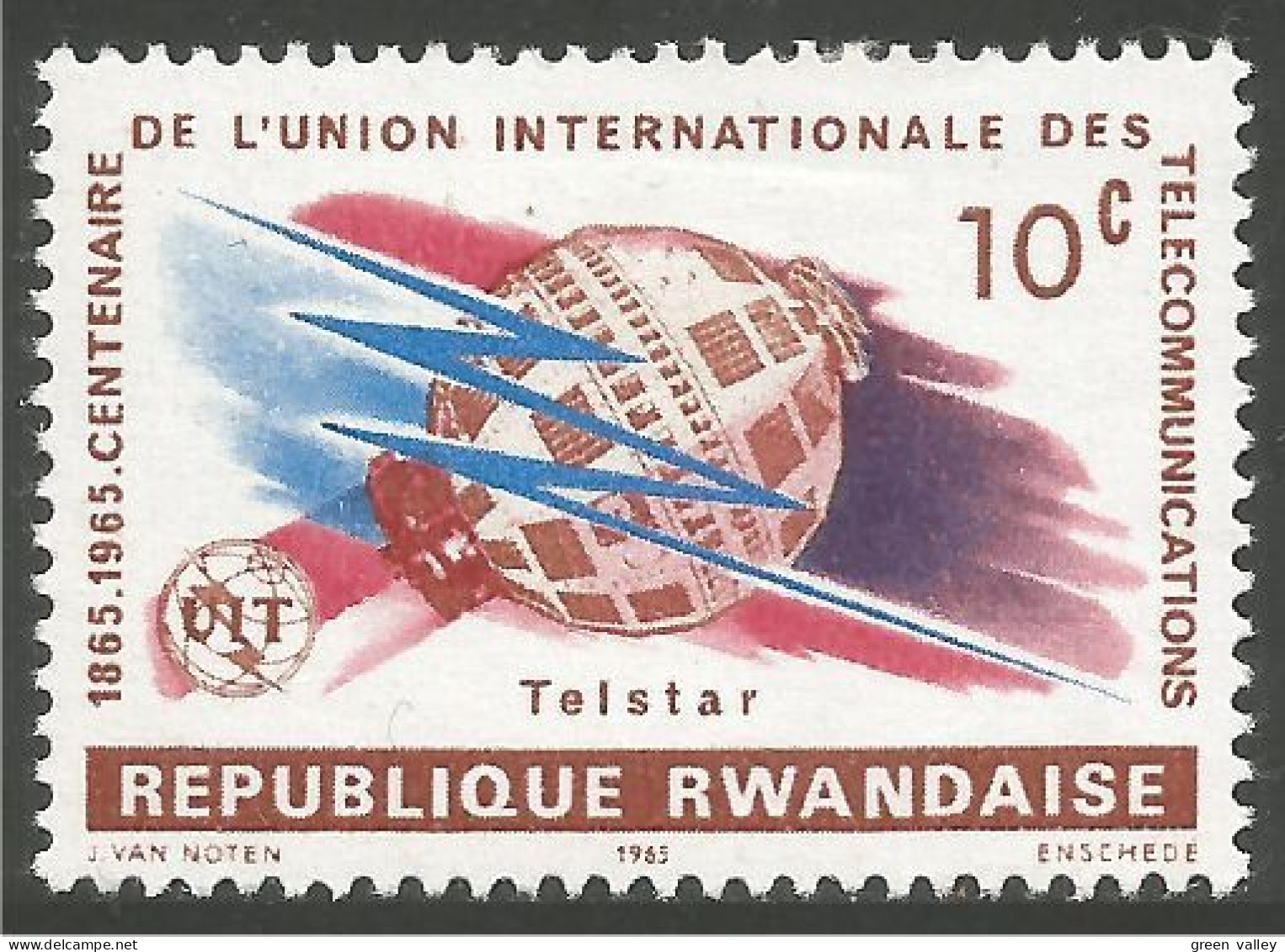 TL-17b Rwanda UIT ITU Telecommunications Satellite Telephone MH * Neuf CH - Telekom