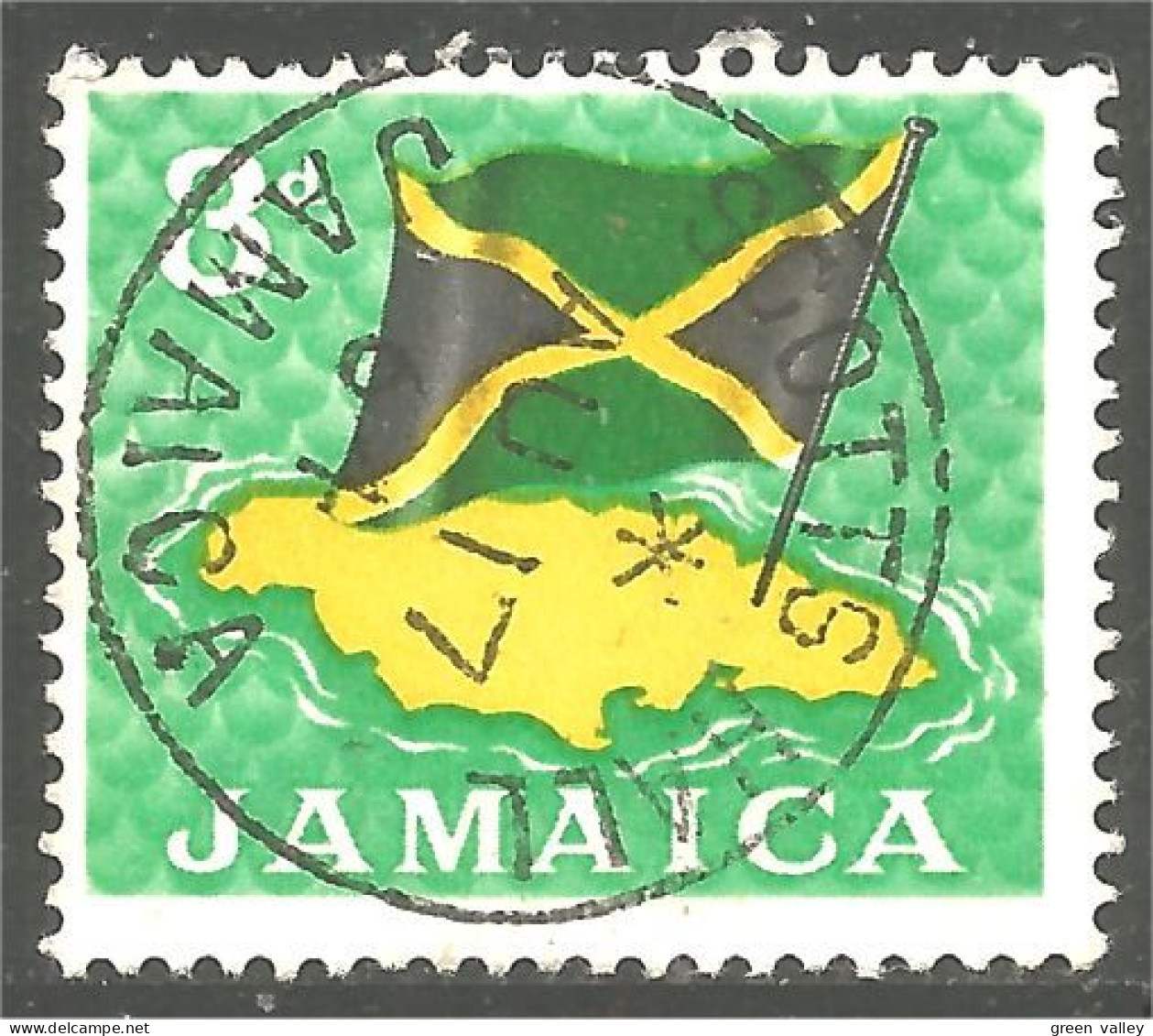 Ca-18 Jamaica Carte Pays Drapeau Iles Islands Flag Country Map Cartina Karte Mapa Kaart - Géographie