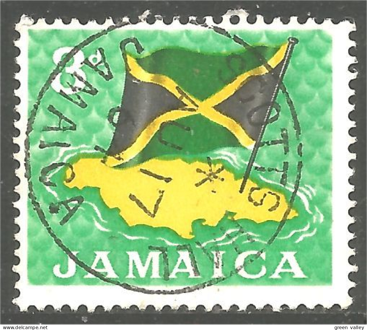 Ca-18 Jamaica Carte Pays Drapeau Iles Islands Flag Country Map Cartina Karte Mapa Kaart - Geografía