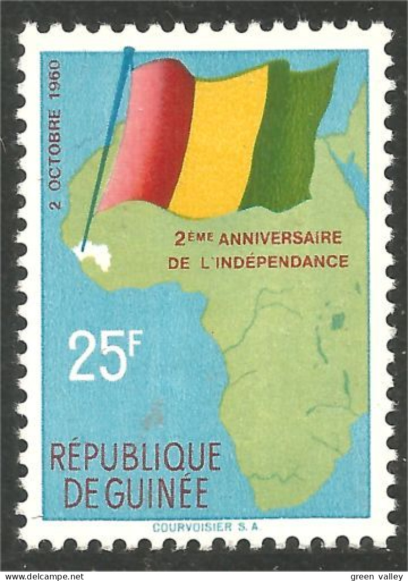 Ca-9 Guinée Carte Drapeau Flag Map Cartina Karte Mapa Kaart - Géographie