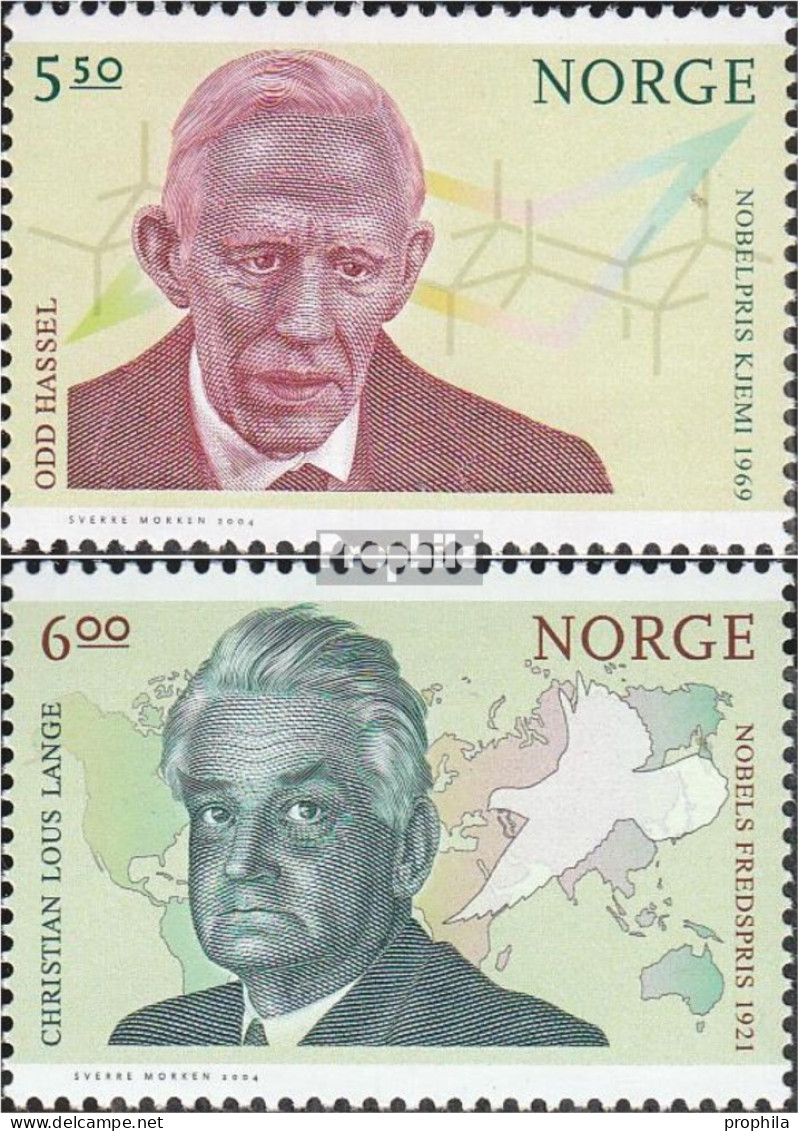 Norwegen 1518-1519 (kompl.Ausg.) Postfrisch 2004 Nobelpreisträger - Unused Stamps