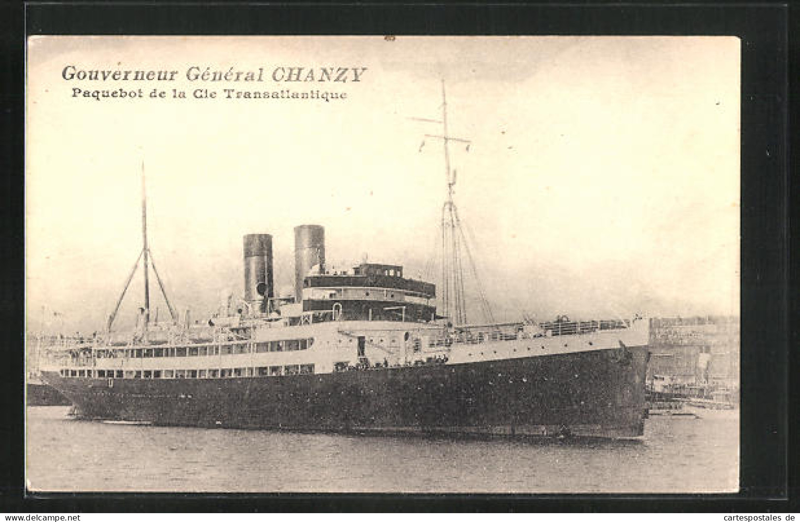 AK Passagierschiff Gouverneur Général Chanzy Im Hafen  - Dampfer