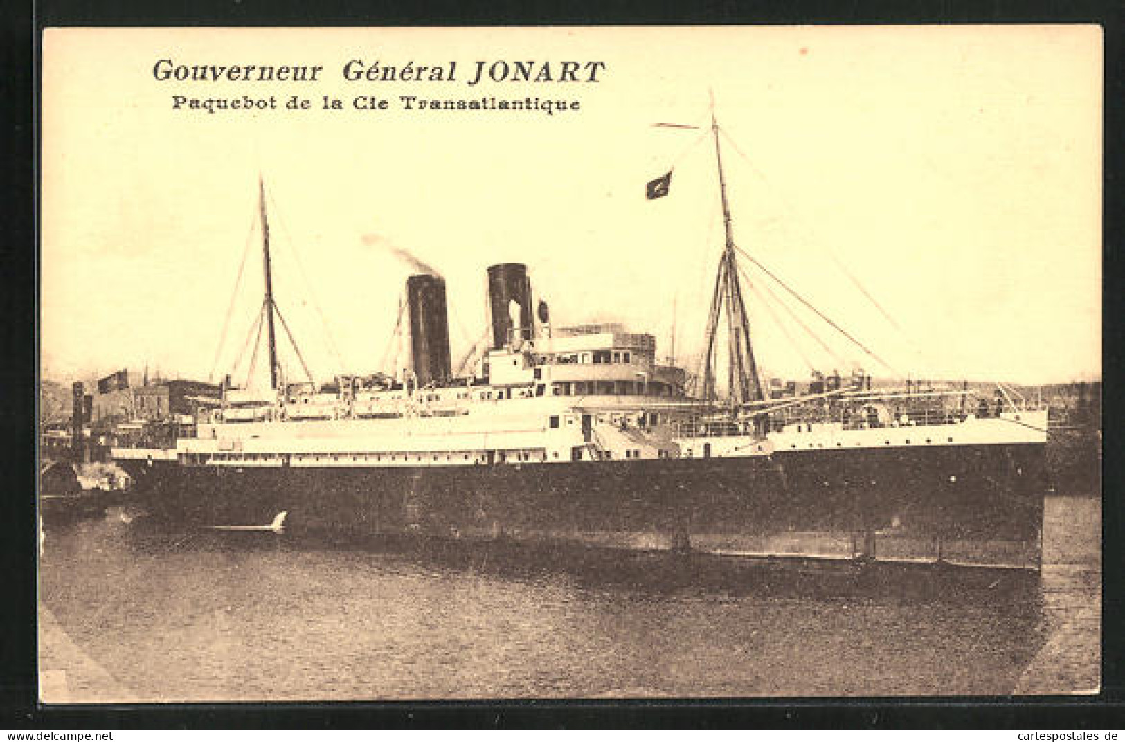 AK Passagierschiff Gouverneur Général Jonart Im Hafen  - Dampfer