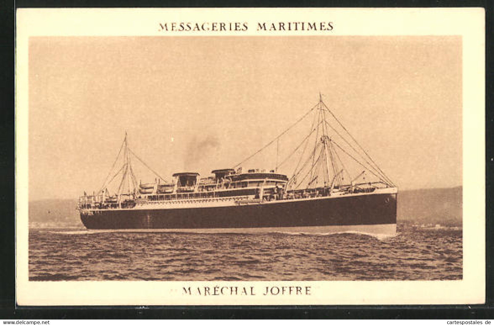 AK Passagierschiff Maréchal Joffre In Ruhiger See  - Paquebots