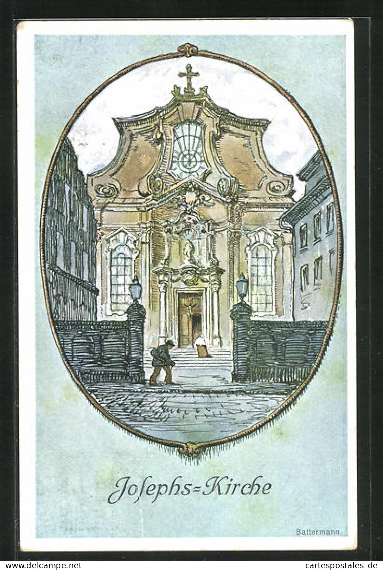 AK Hamburg-Altona, Gartenbau-Ausstellung 1914, Josephs-Kirche  - Tentoonstellingen
