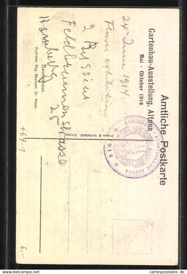 AK Hamburg-Altona, Gartenbau-Ausstellung 1914, Bauernhaus  - Ausstellungen