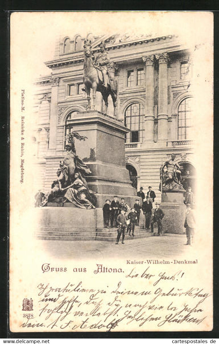 AK Hamburg-Altona, Kaiser-Wilhelm-Denkmal  - Altona