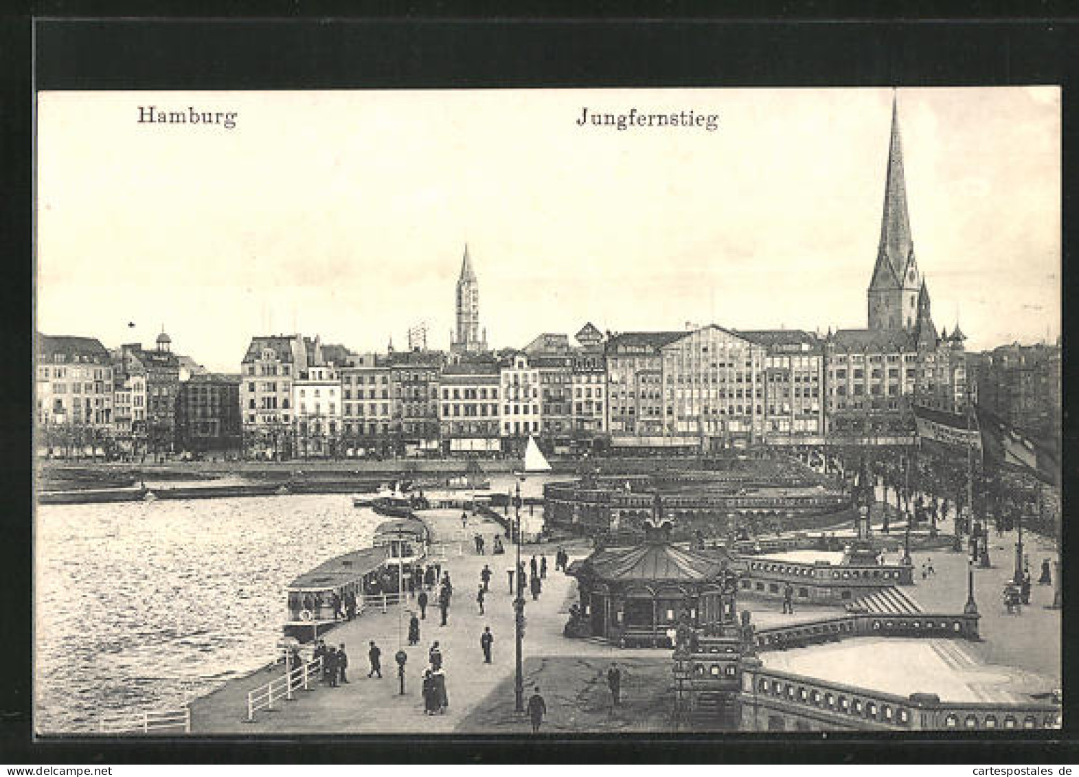 AK Hamburg-Neustadt, Jungfernstieg Aus Der Vogelschau  - Mitte